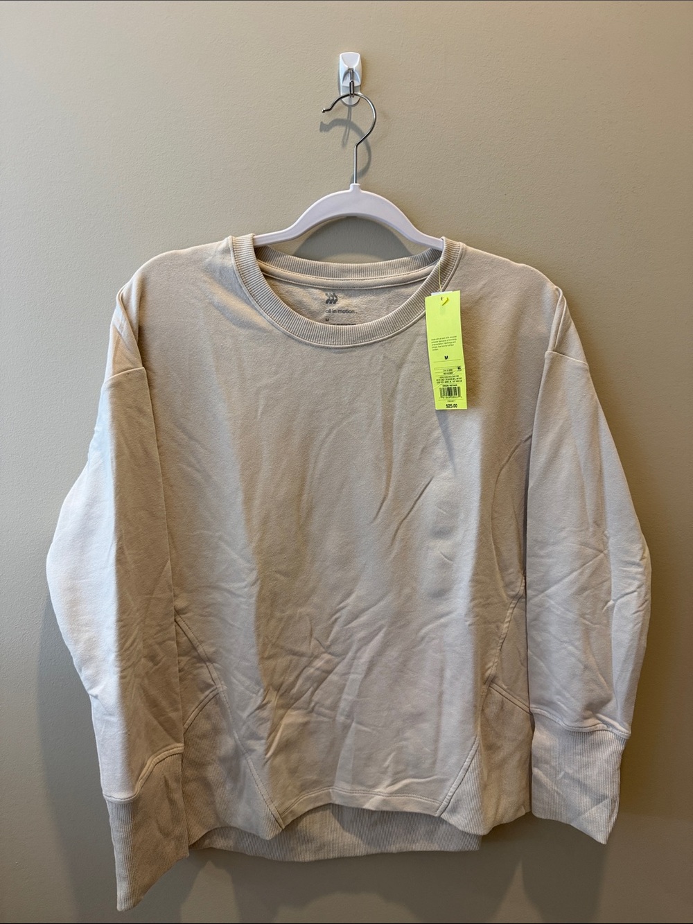 All In Motion Crewneck Sweatshirt in Grey, Size M NWT